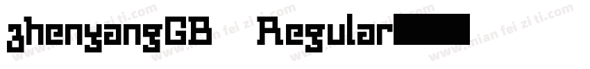 zhenyangGB Regular字体转换